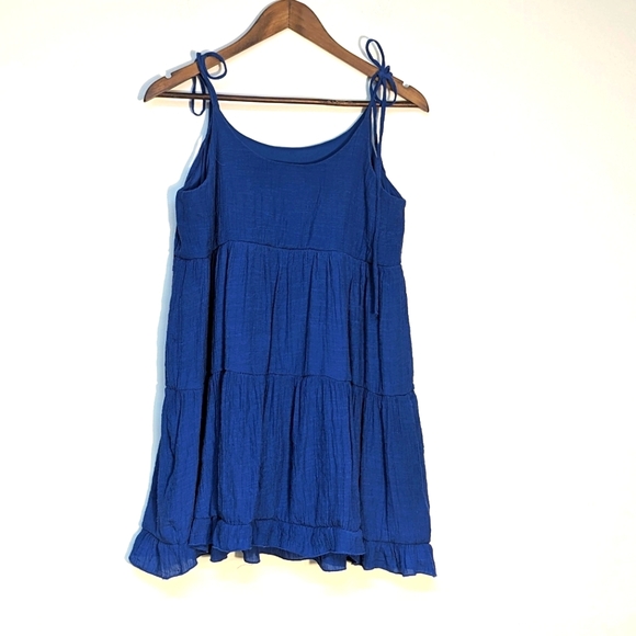 altar'd state Royal Blue Spaghetti Strap Mini Skirt Lined Dress, M - Picture 1 of 8
